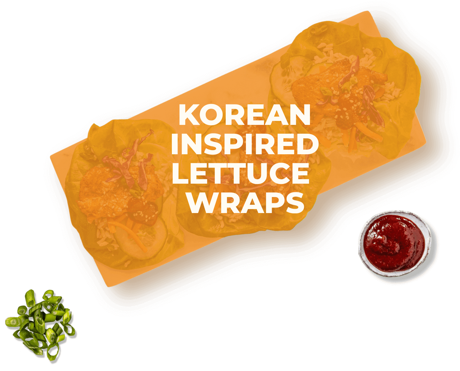 Korean inspired lettuce wraps hover state