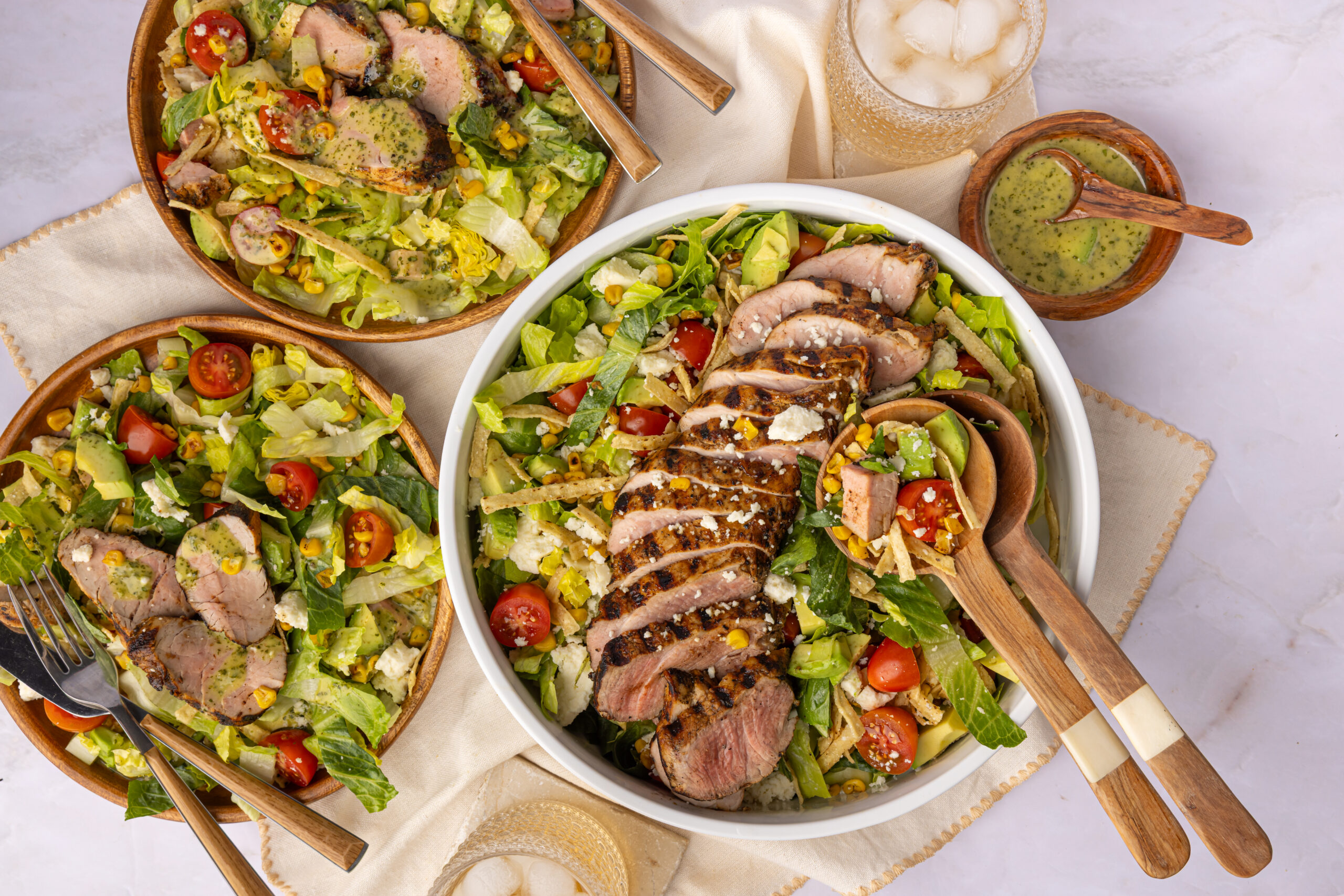 Peach-Jalapeño Grilled Pork Tenderloin Salad