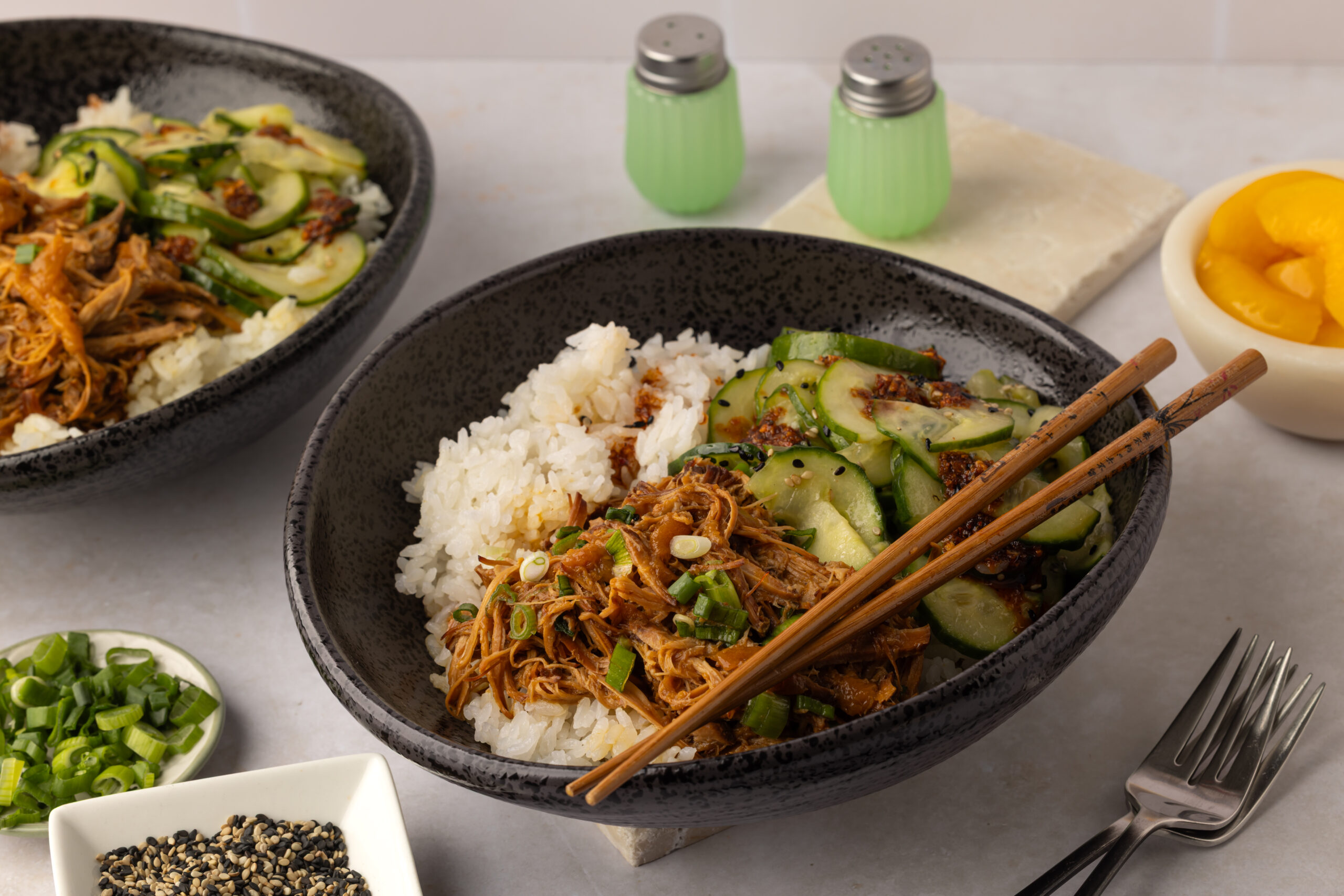 Sticky Sesame Pork Bowls