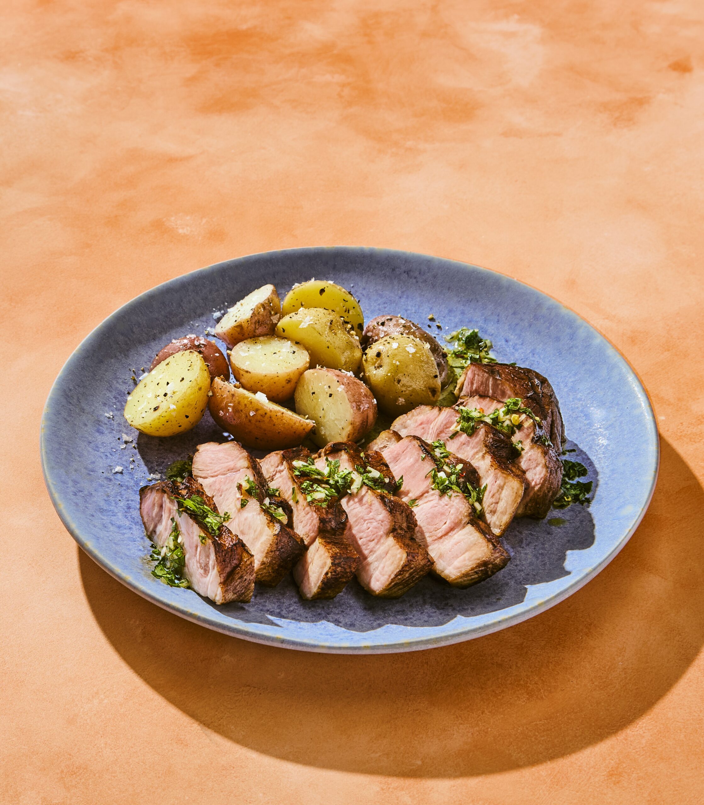 Coppa Steak with Chimichurri & Grilled Potato