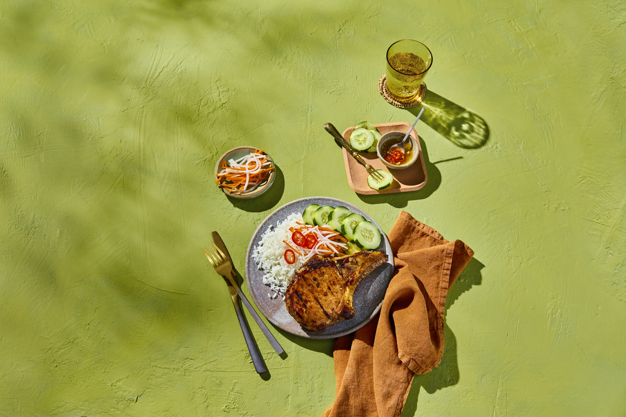 Vietnamese Inspired Grilled Lemongrass Pork Chops