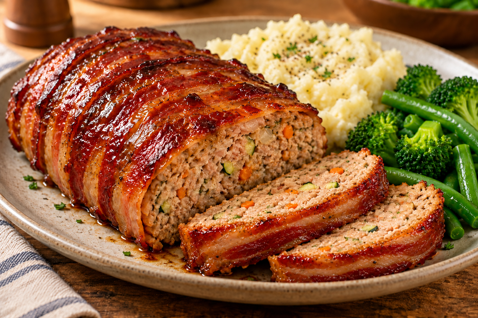 Bacon Wrapped Pork Loaf